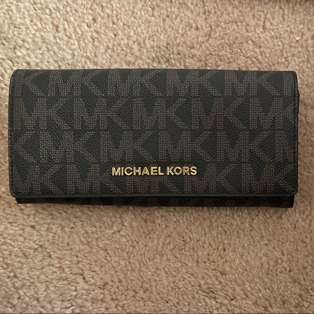 Michael Kors Dark Brown Logo Wallet